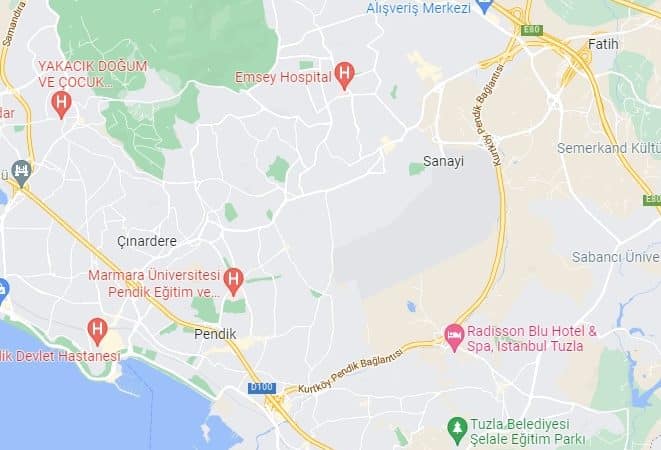 Pendik tekel bul harita